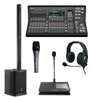Audio rental equipment from The Design Oasis, an AV rental company